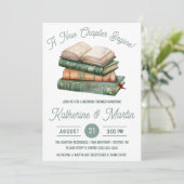 New Chapter Begins, Book Themed Bridal Shower 招待状 (スタンド正面)