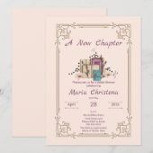 New Chapter Begins Bridal Shower Floral Beginnings 招待状 (正面/裏面)