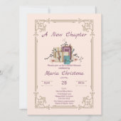 New Chapter Begins Bridal Shower Floral Beginnings 招待状 (正面)