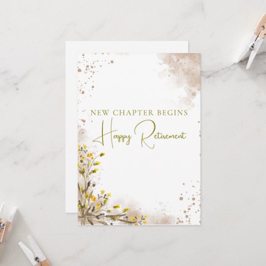 New Chapter Begins Elegant Retirement Gift カード (正面/裏面インサイチュ)