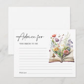 New Chapter Begins Floral Book Advice Card エンクロージャーカード (正面/裏面)