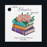 New Chapter Begins Floral Bridal Shower フェイバータグ<br><div class="desc">Watercolor storybooks with flowers.</div>