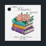 New Chapter Begins Floral Bridal Shower フェイバータグ<br><div class="desc">Watercolor storybooks with flowers.</div>