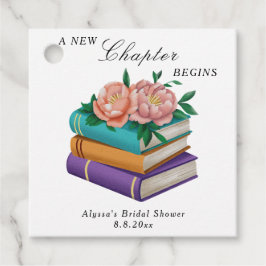 New Chapter Begins Floral Bridal Shower フェイバータグ