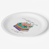 New Chapter Begins Floral Bridal Shower ペーパープレート (アングル)