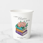 New Chapter Begins Floral Bridal Shower 紙コップ (裏面)