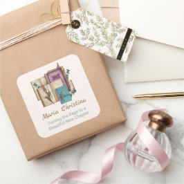 New Chapter Begins Floral New Beginnings スクエアシール