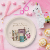 New Chapter Begins Floral New Beginnings ペーパープレート (パーティー)