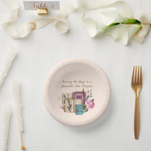 New Chapter Begins Floral New Beginnings ペーパーボウル (ウェディング)