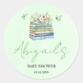 New Chapter Begins gender neutral baby shower ラウンドシール (正面)