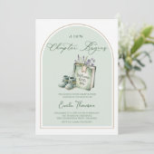 New Chapter Begins gender neutral Baby shower  招待状 (スタンド正面)