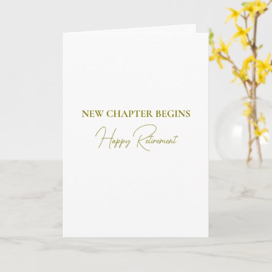 New Chapter Begins Retirement Gift カード (黄色い花)