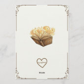 New Chapter Begins Soon, Golden Book Baby Shower 招待状 (裏面)