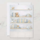 New Chapter Begins Storybook Boy Blue Baby Shower 招待状 (裏面)