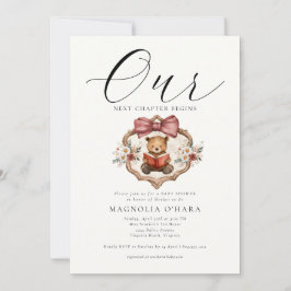 New Chapter Begins Storybook Floral Baby Shower 招待状