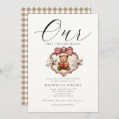 New Chapter Begins Storybook Floral Baby Shower 招待状 (正面/裏面)