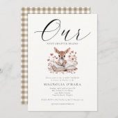 New Chapter Begins Storybook Floral Baby Shower   招待状 (正面/裏面)