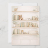 New Chapter Begins Storybook Neutral Baby Shower 招待状 (裏面)