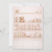 New Chapter Begins Storybook Pink Girl Baby Shower 招待状 (裏面)