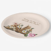 New Chapter Begins Turning the Page Floral  ペーパープレート (アングル)