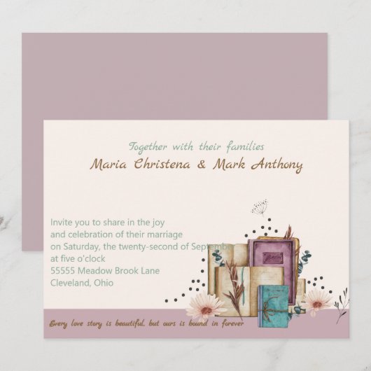 New Chapter Begins Wedding Invitation 招待状 (正面/裏面)