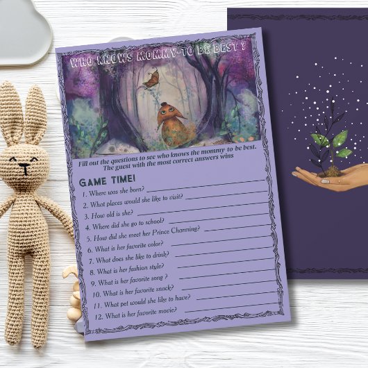  New Chapter Begins Who Knows Mommy Best Game Card 招待状