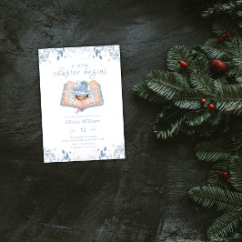 New Chapter Begins Winter Snowball Baby Shower 招待状