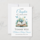 New Chapter Blue Boy Brunch StoryBook Baby Shower サンキューカード (正面)