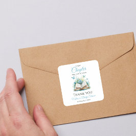 New Chapter Blue Boy Brunch StoryBook Baby Shower スクエアシール