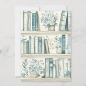 New Chapter Blue Boy Library Book Baby Shower 招待状 (裏面)