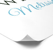 New Chapter Blue Brunch Book Baby Shower Welcome ポスター (角)