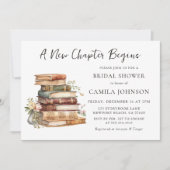 New Chapter Book Lover Bridal Shower Invitation 招待状 (正面)