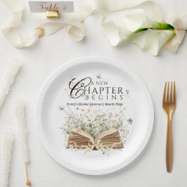 New Chapter Book Theme bridal shower ペーパープレート