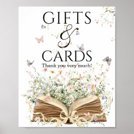 New Chapter Book Theme bridal shower Gift & card ポスター
