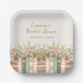 New Chapter Book Theme Bridal Shower Paper Plates ペーパープレート (正面)