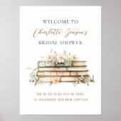 New Chapter Book Wedding Bridal Shower Welcome ポスター (正面)
