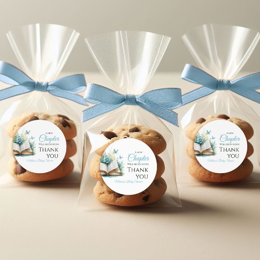 New Chapter Boy Blue Brunch StoryBook Baby Shower ラウンドシール