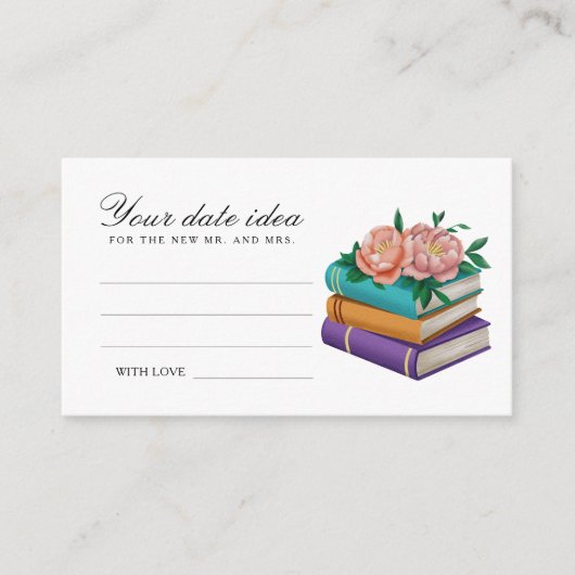 New Chapter Bridal shower Date night ideas  エンクロージャーカード (正面)