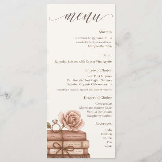 New Chapter Bridal Shower Menu メニュー (正面)