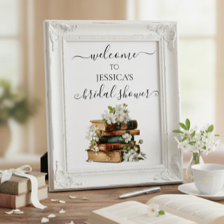 New Chapter Bridal Shower Welcome Sign ポスター