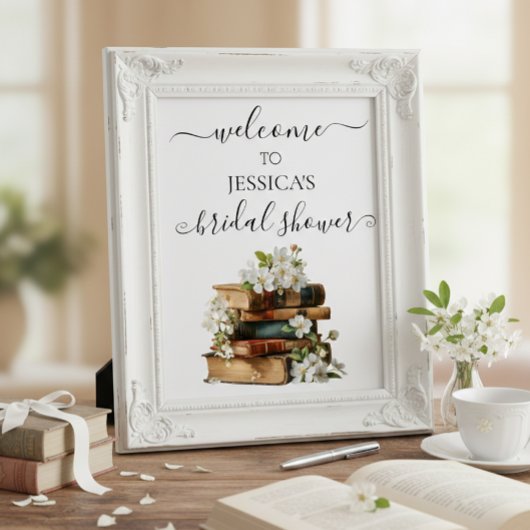 New Chapter Bridal Shower Welcome Sign ポスター
