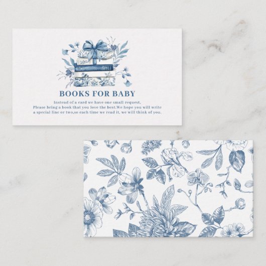 New chapter chinoiserie Baby shower books for baby エンクロージャーカード (正面/裏面)
