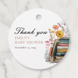 New Chapter Floral Baby Shower フェイバータグ