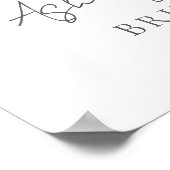 New Chapter Floral Book Bridal Shower Welcome Sign ポスター (角)