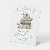 New Chapter Floral Book Bridal Shower Welcome Sign 台座サイン (正面)
