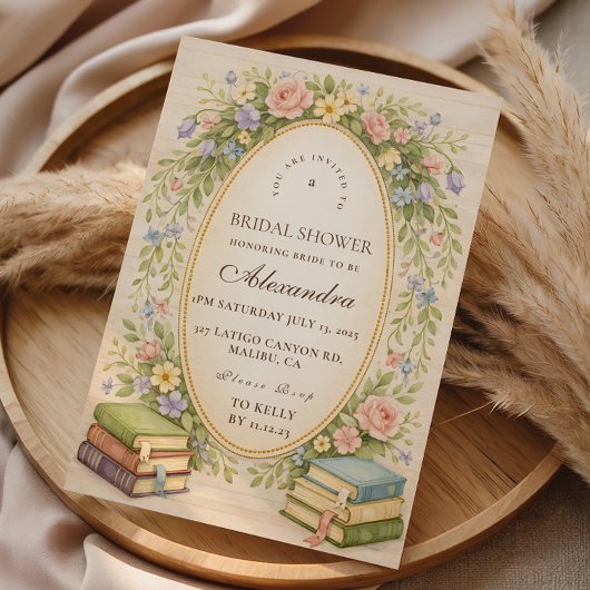 New Chapter Garden Books Bridal Shower 招待状