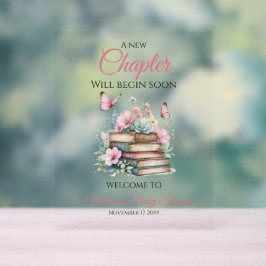 New Chapter Girl Storybook Baby Shower Welcome アクリルサイン