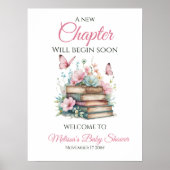 New Chapter Girl Storybook Baby Shower Welcome ポスター (正面)