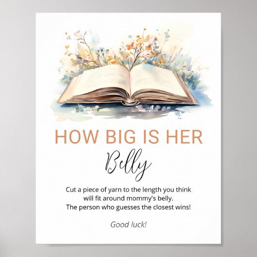 New Chapter How Big is her Belly ベビーシャワーゲーム ポスター (正面)