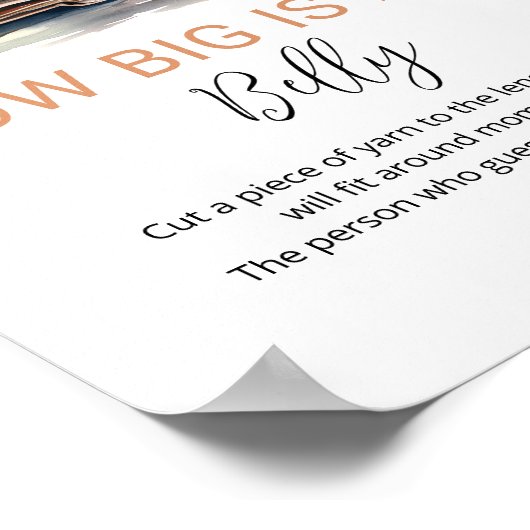 New Chapter How Big is her Belly Baby Shower Game ポスター (角)